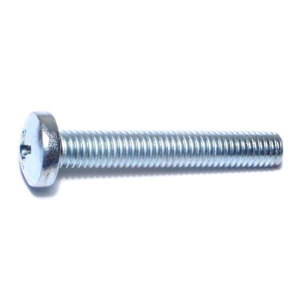 Midwest Fastener 3/18"-16 x 2-1/2 in Phillips Pan Machine Screw, Zinc Plated Steel, 8 PK 77566 - main
